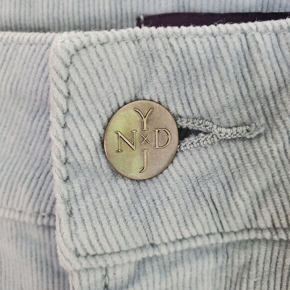 NYDJ Powder Blue Corduroy Stretch Mini Boot Cut Pants Size 4 - Picture 15 of 17